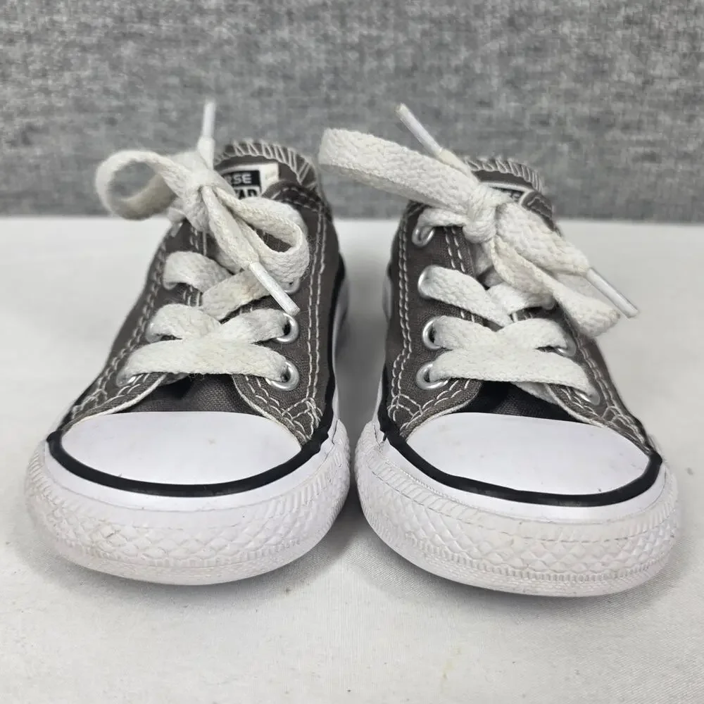 CONVERSE INFANT SNEAKERS – SIZE 5 – GRAY CANVAS RUBBER TOE – CLASSIC CHUCK STYLE